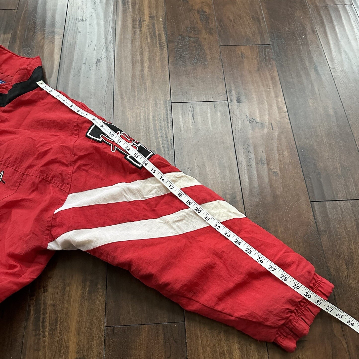 Vintage 90s 80s Nebraska Huskers Full Zip Starter Jacket Puffer Men's Large NCAA