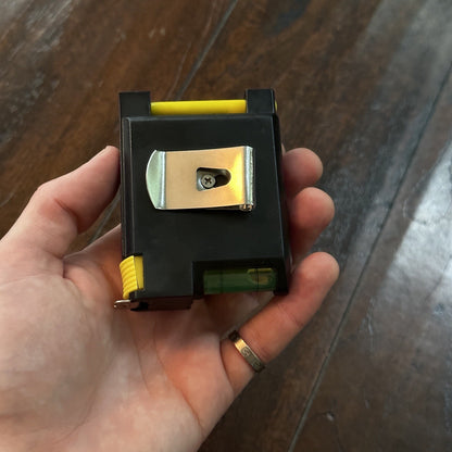 Tape Measure With A Level And Small Pad Paper Vintage CM Old School Cute Spirit