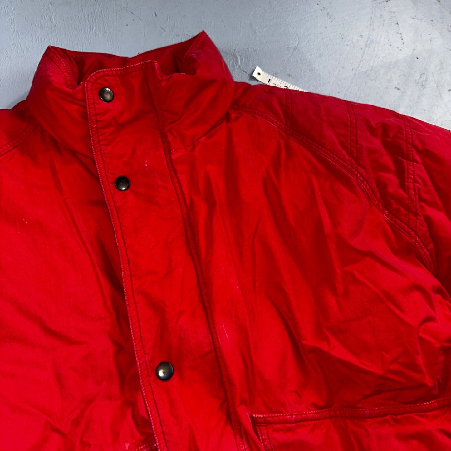 Mighty Mac Jacket Mens 44 Red Bomber Down Filled Norsac Puffer Vintage 80s