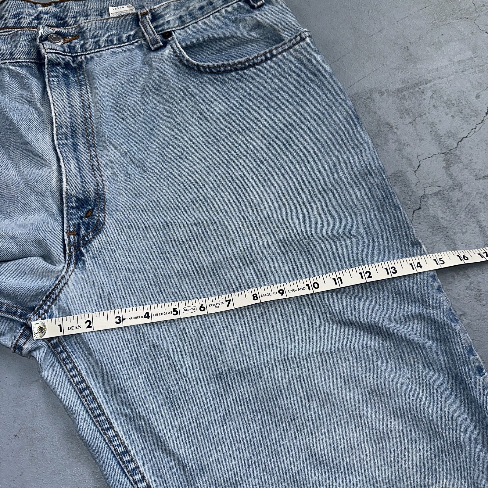 Levis 570 Jeans Mens 40x32 Blue Baggy Wide Loose Denim Pants Tapered 39x30