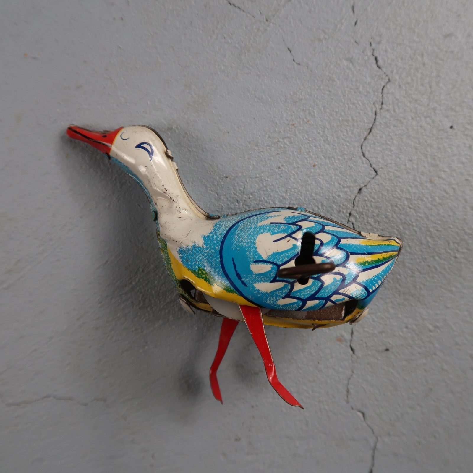 Vintage Inakita Wind Up Tin Goose Made In Japan Working Condition Includes Key