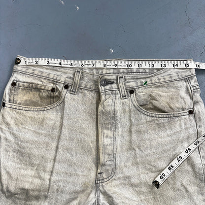 Levis 501 Vintage 90s USA XX Straight Leg Jeans 31x30 Gray Light Wash Act 31x29