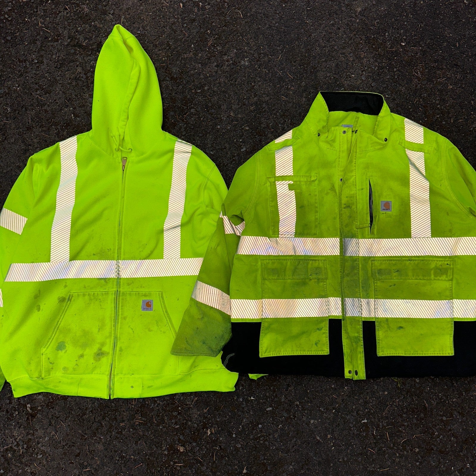 Carhartt Jacket Mens 2XL 100787 High-Visibility Waterproof Highlighter Hoodie