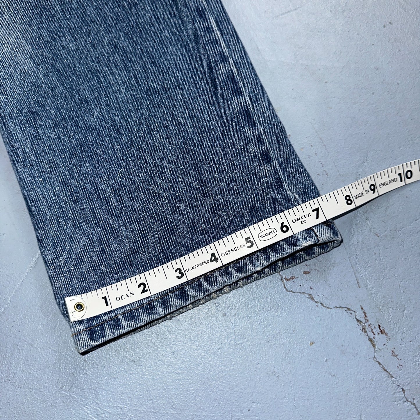 Vintage YSL Yves Saint Laurent Blue Denim Jeans Size 26x31 90s Womens Straight