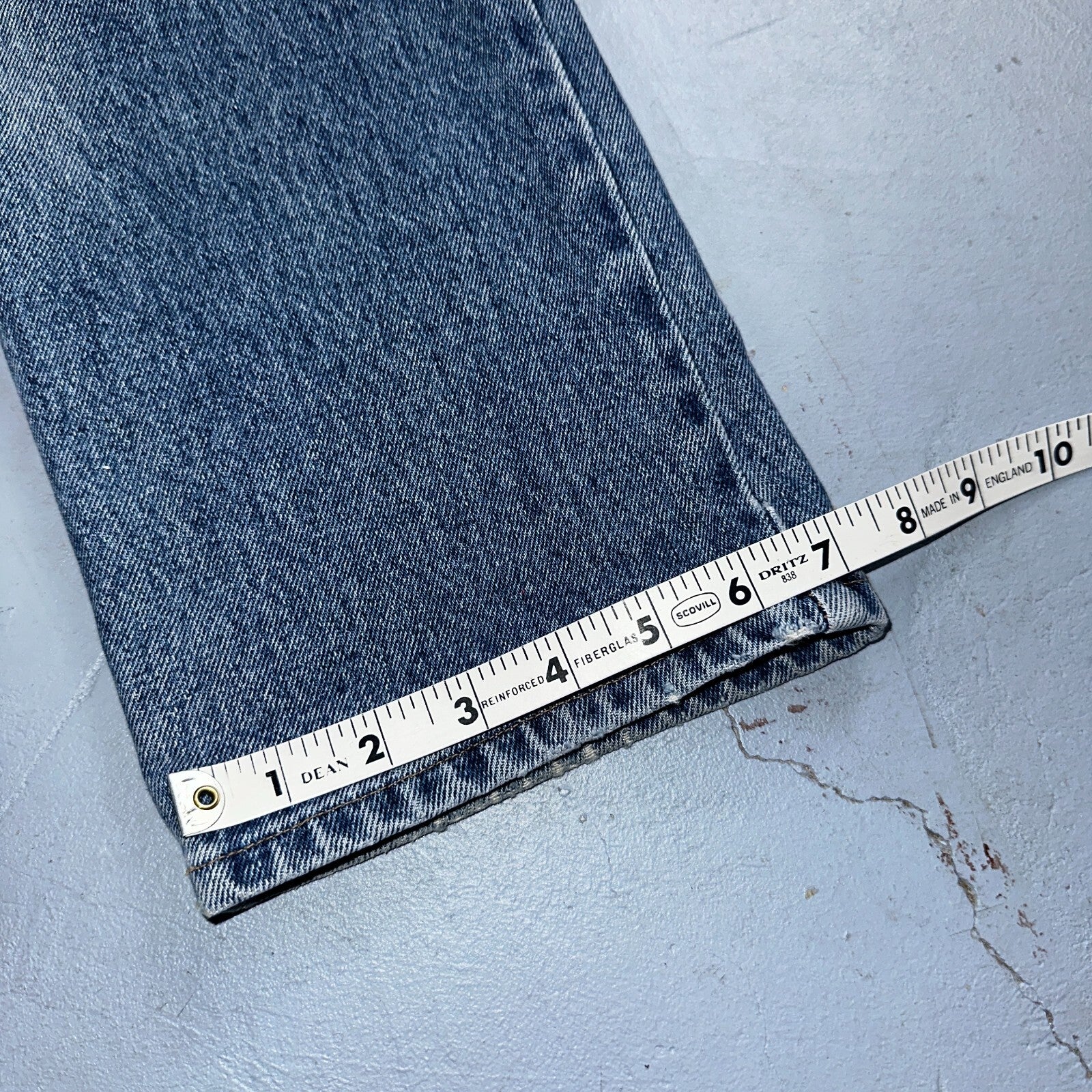 Vintage YSL Yves Saint Laurent Blue Denim Jeans Size 26x31 90s Womens Straight