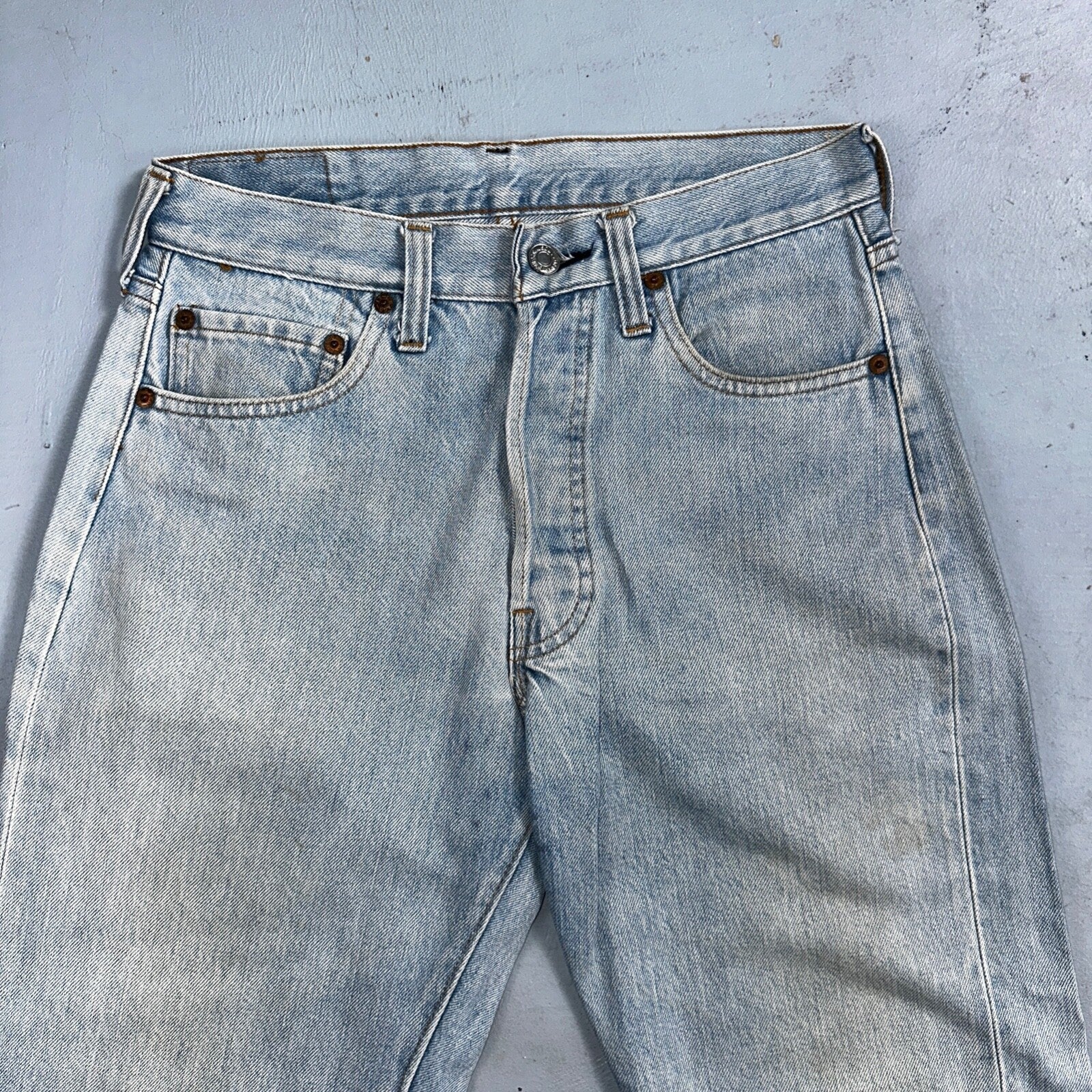 Levis 501 Vintage 80s Redline Selvedge USA XX Jeans Light Wash 29x30 Act 27x27