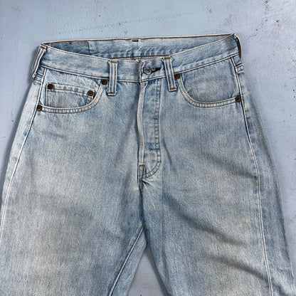 Levis 501 Vintage 80s Redline Selvedge USA XX Jeans Light Wash 29x30 Act 27x27