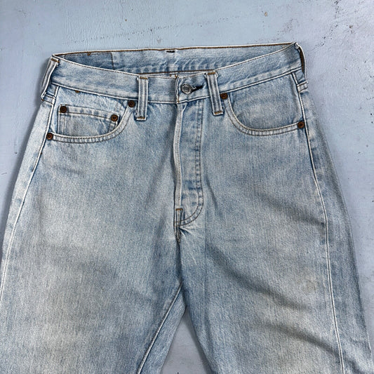 Levis 501 Vintage 80s Redline Selvedge USA XX Jeans Light Wash 29x30 Act 27x27
