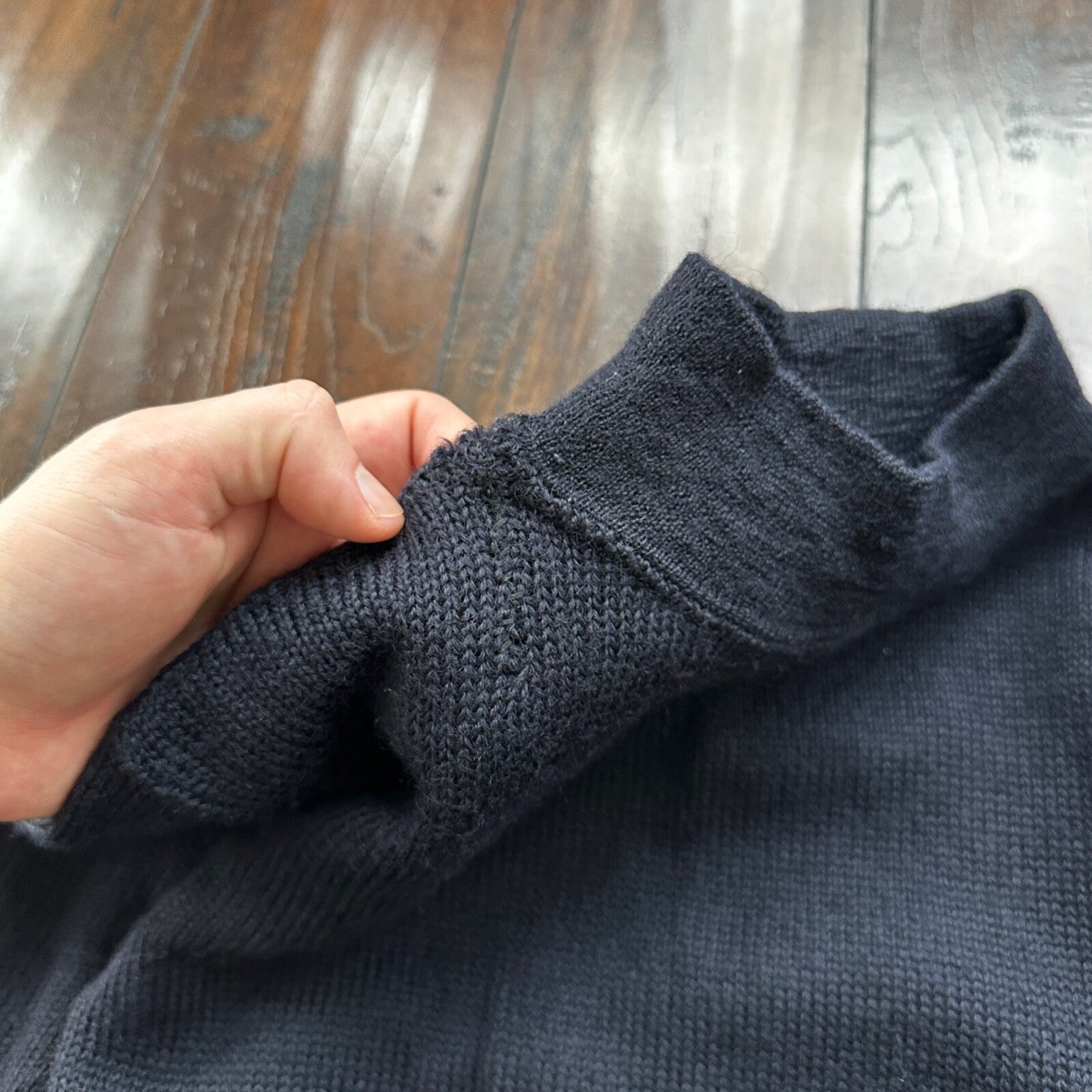 Vintage WW2 WWII USN Navy Deck Watch Wool Sailor's Sweater 1940s 40s Knit Rare