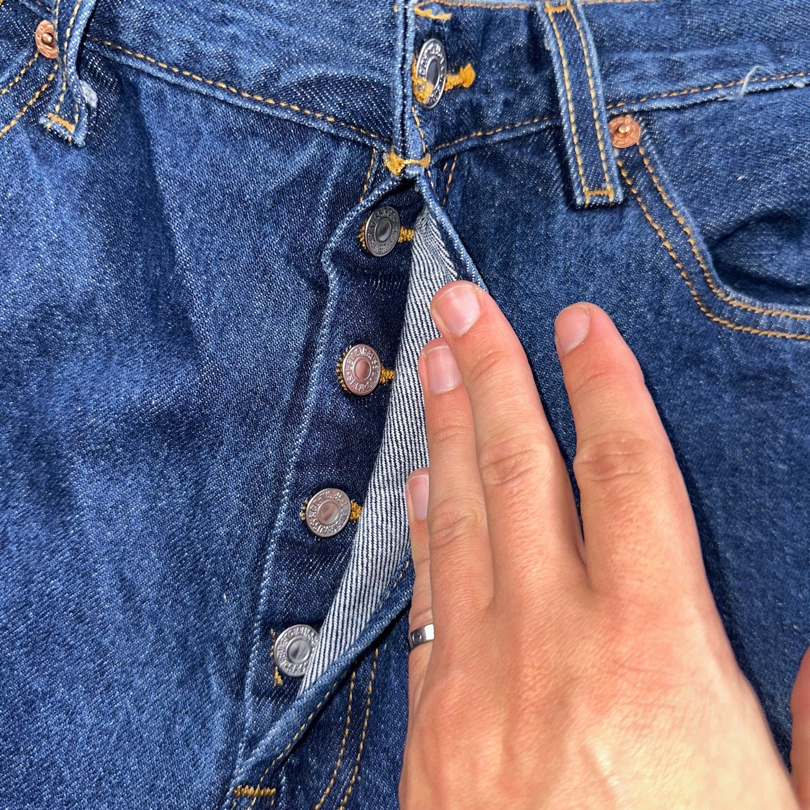 Levis 501 Vintage Y2K 90s XX Straight Leg Jeans Blue Dark Wash 36x33 Act 32x26