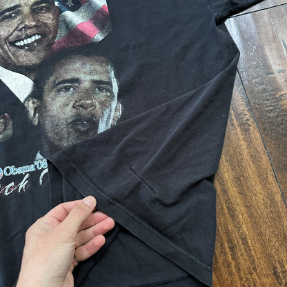 Obama 2XL VTG T Shirt Y2K Rap Tee Style Political Democrat Chicago President