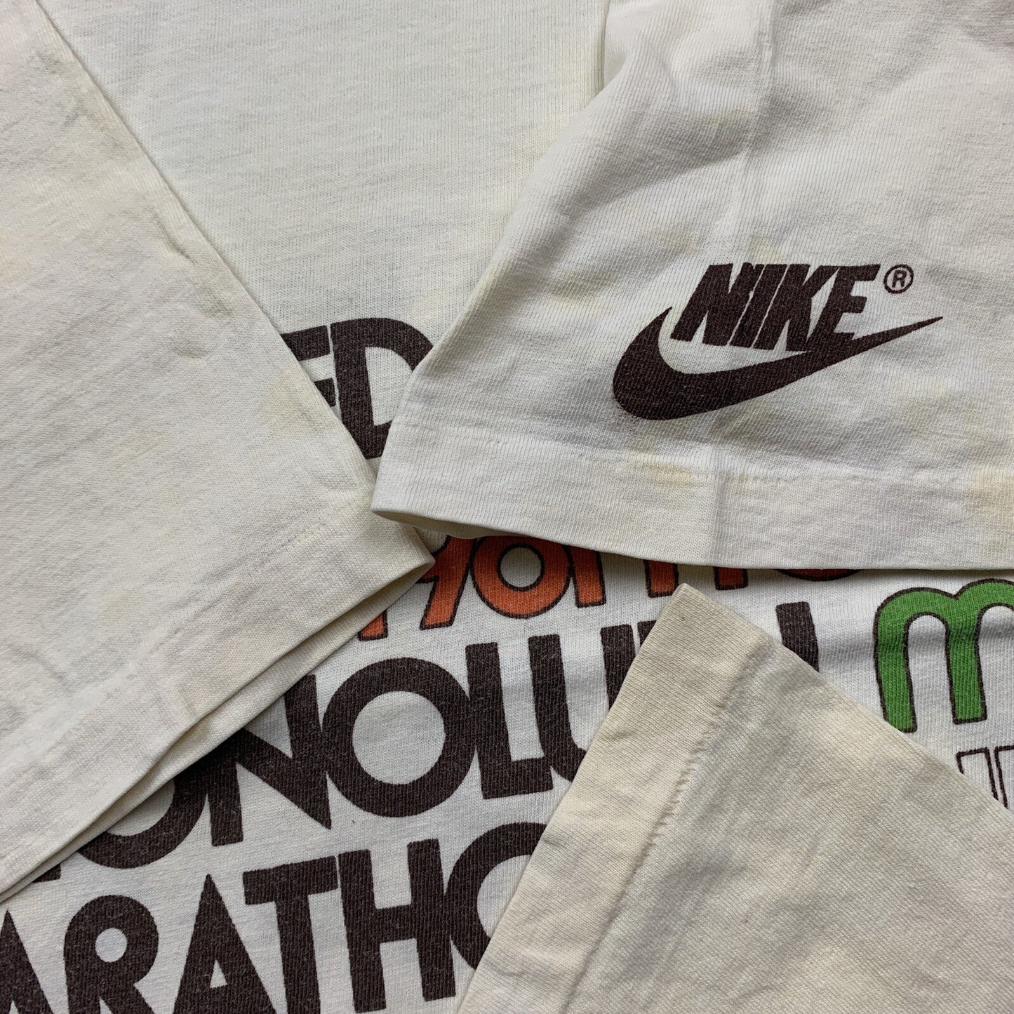 Vintage Nike T Shirt USA Rare Jordan 1981 Finisher Honolulu 80s Japan Geisha