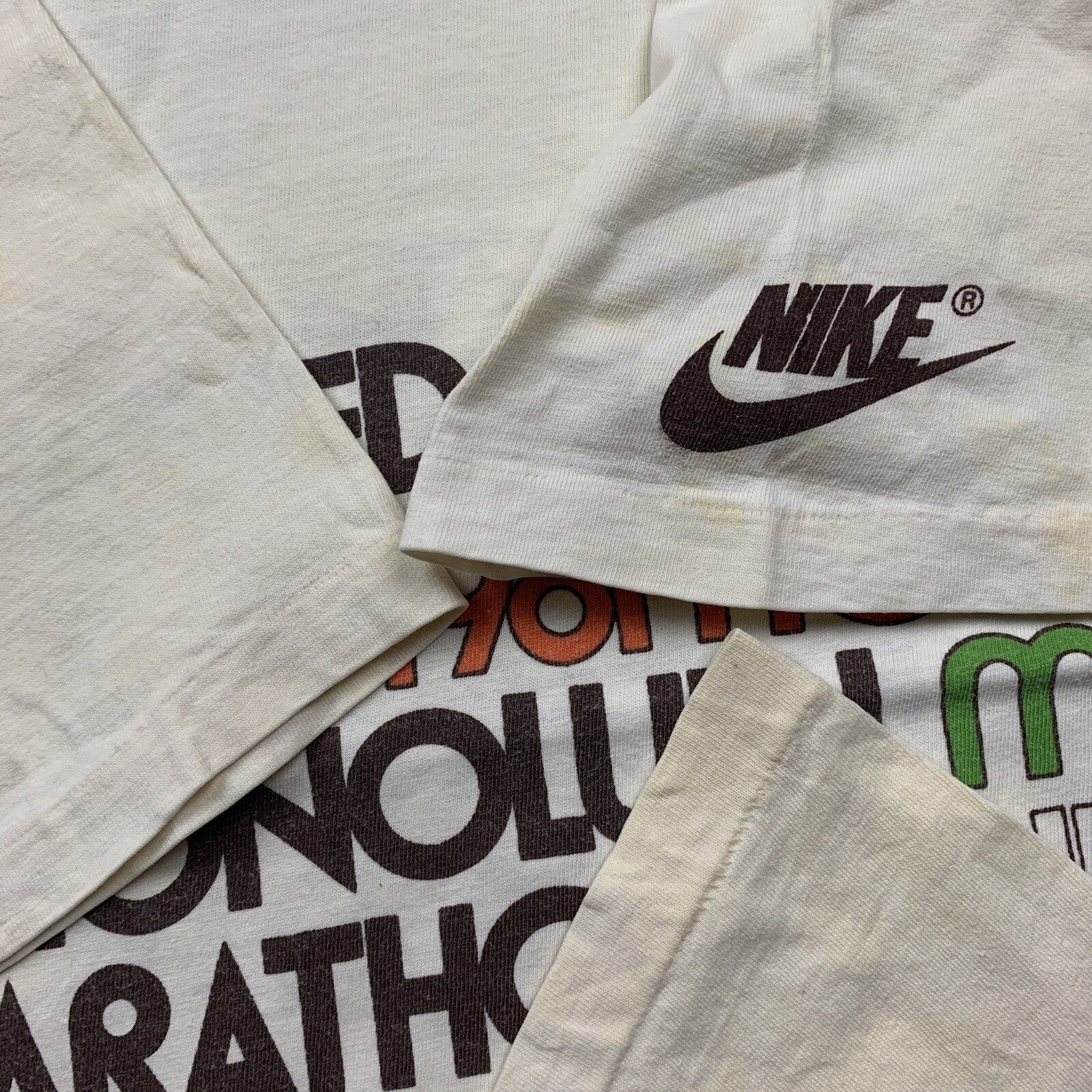 Vintage Nike T Shirt USA Rare Jordan 1981 Finisher Honolulu 80s Japan Geisha