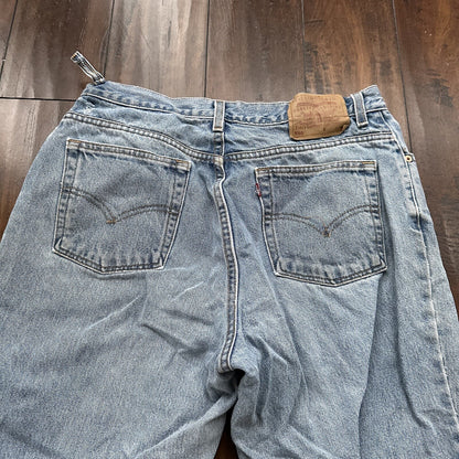 Levis 550 Jeans VTG Womens High Rise Light Wash Relaxed 90s USA 31x29
