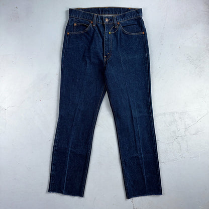 Levis 505 Vintage 80s USA Orange Tab Jeans 30x34 Blue Dark Wash 501 Act 29x28