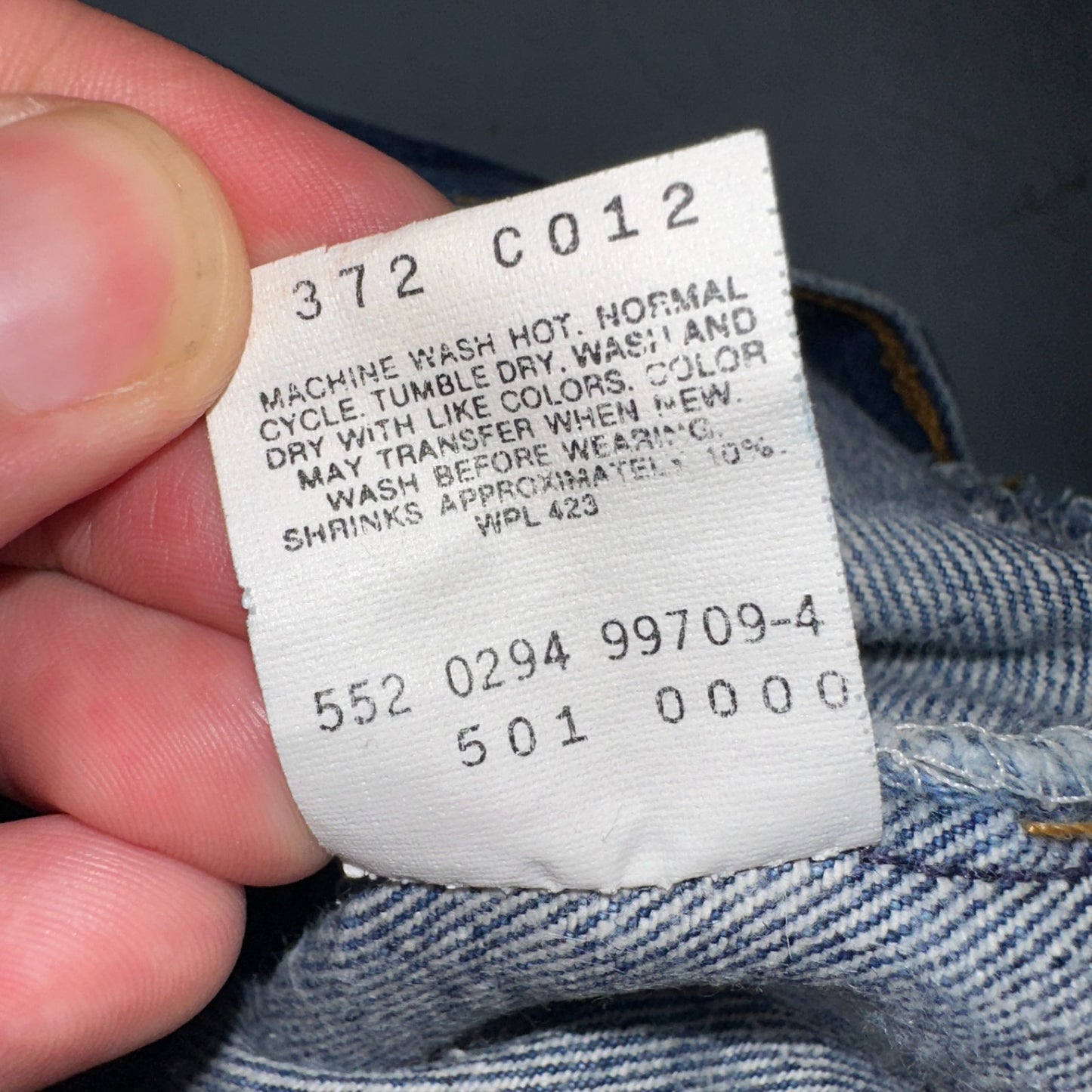 Levis 501 Vintage 80s USA XX Straight Leg Jeans Blue Med Wash 42x33 Act 37x28