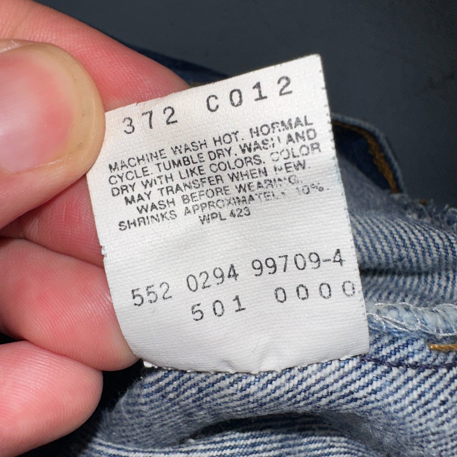 Levis 501 Vintage 80s USA XX Straight Leg Jeans Blue Med Wash 42x33 Act 37x28