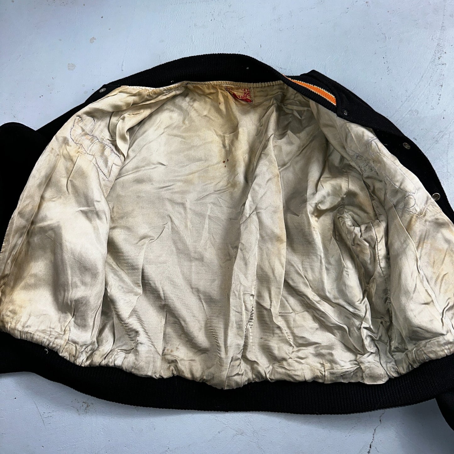 VTG Bill Beard Varsity Leather Letterman 60s Jacket L Portland USA Salem BOB