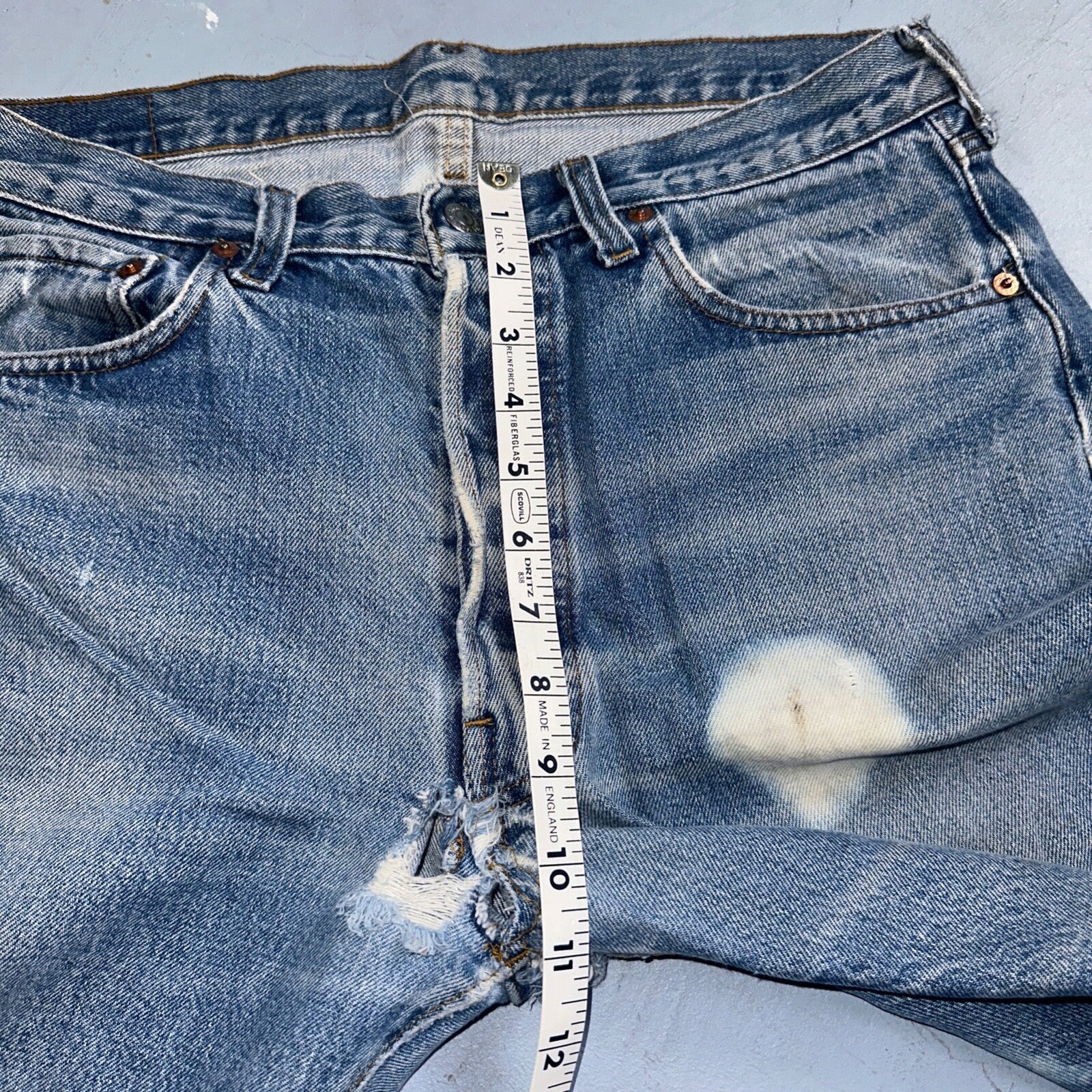 Levis 501 Vintage 80s Redline Selvedge USA XX Jeans Med Wash 35x36 Act 32x32