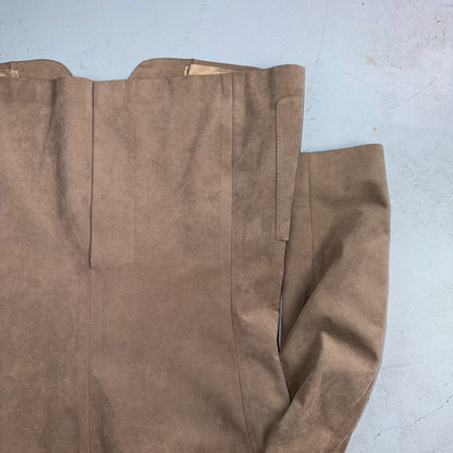 VTG Ultra Suede Blazer Men 42 Sports Coat 2 Button Western Beige Brown