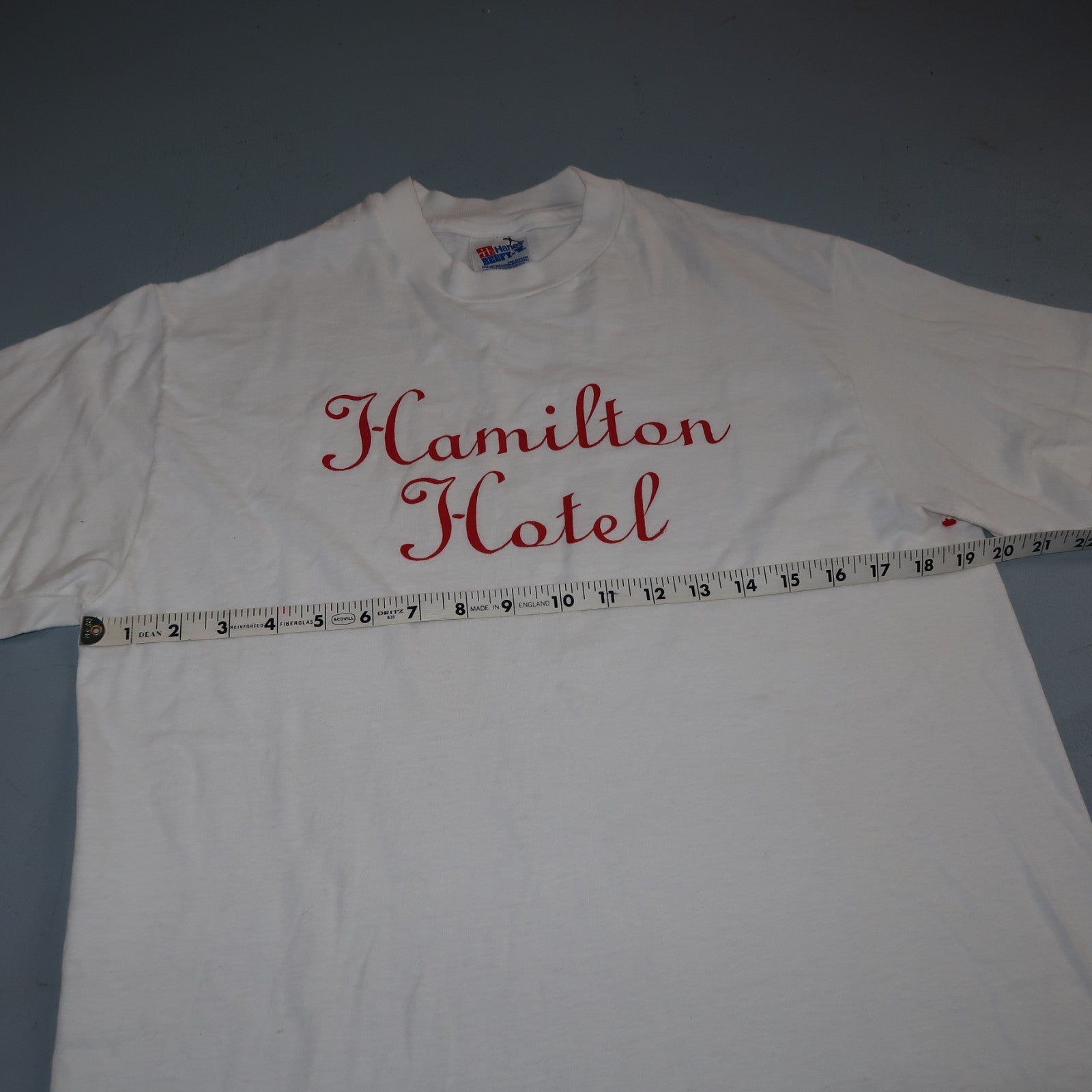 Hanes Hamilton Hotel VTG T Shirt Washington DC NYC 80s White T Shirt Graphic