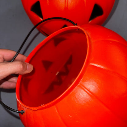 Vtg 1980s General Foam Plastics Pumpkin Pail Bucket Made in USA Retro Halloween