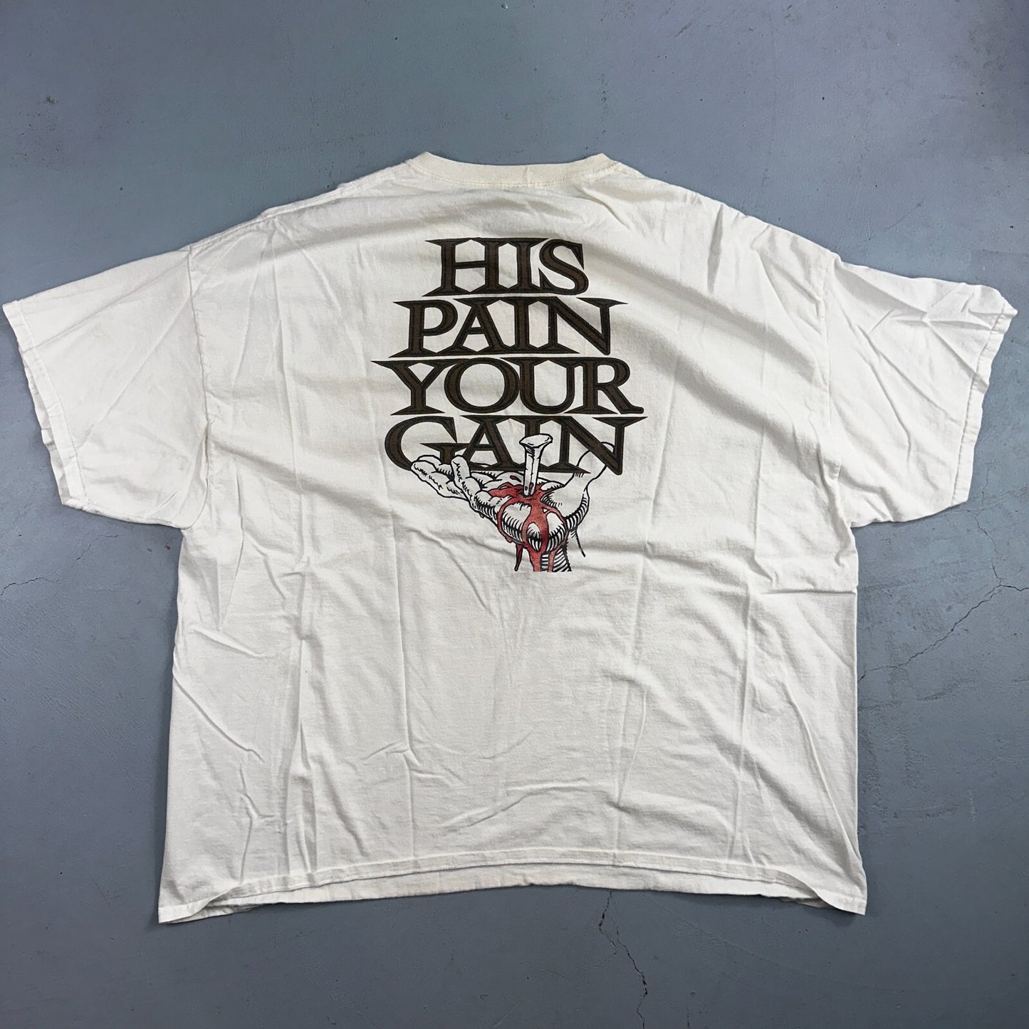 Rare Vintage 90s Living Epistles Lords Gym Graphic Jesus AOP Shirt 2XL Rap Band