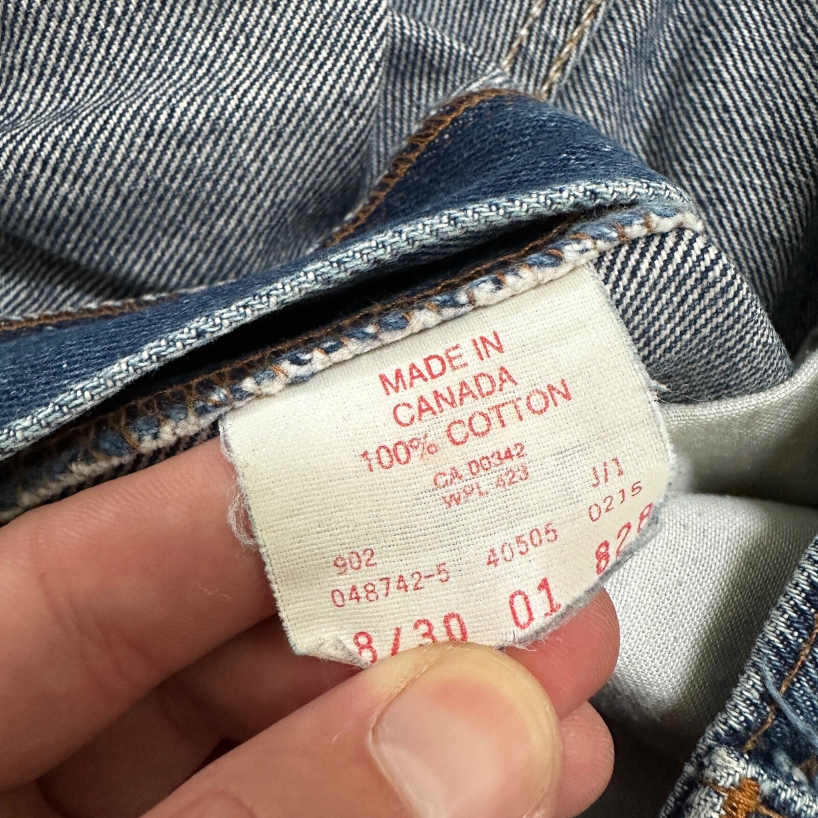 Vintage 90s Levis 505 Jeans Mens 38x30 Orange Tab Denim Canada 40505 35x29