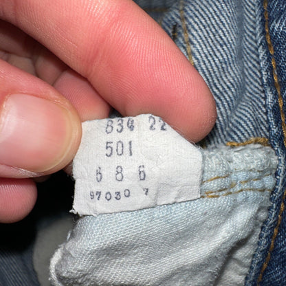 Levis 501 Vintage 80s Redline Selvedge USA XX Jeans Light Wash 40x34 Act 36x28