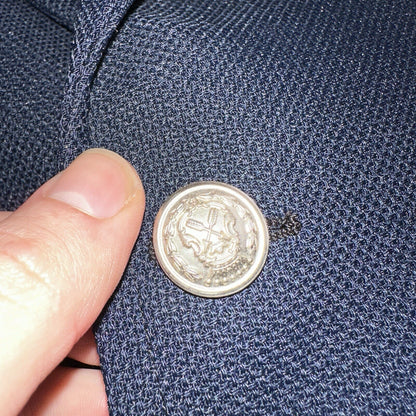 Kingsridge Blazer Mens 40 Blue Vintage Sport Coat Suit Jacket Union USA 1970s