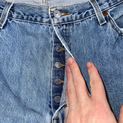 Levis 501 Vintage 90s Mexico Straight Leg Jeans 40x32 Y2K Light Wash Act 36x30