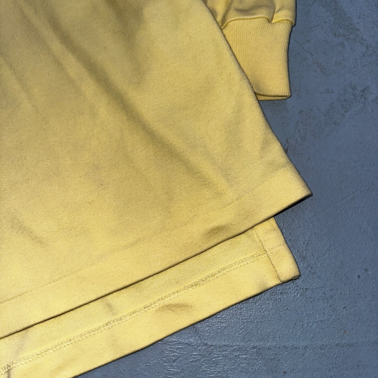 Polo Ralph Lauren Shirt Large Yellow Logo Blue Pony Long Sleeve Single Stitch