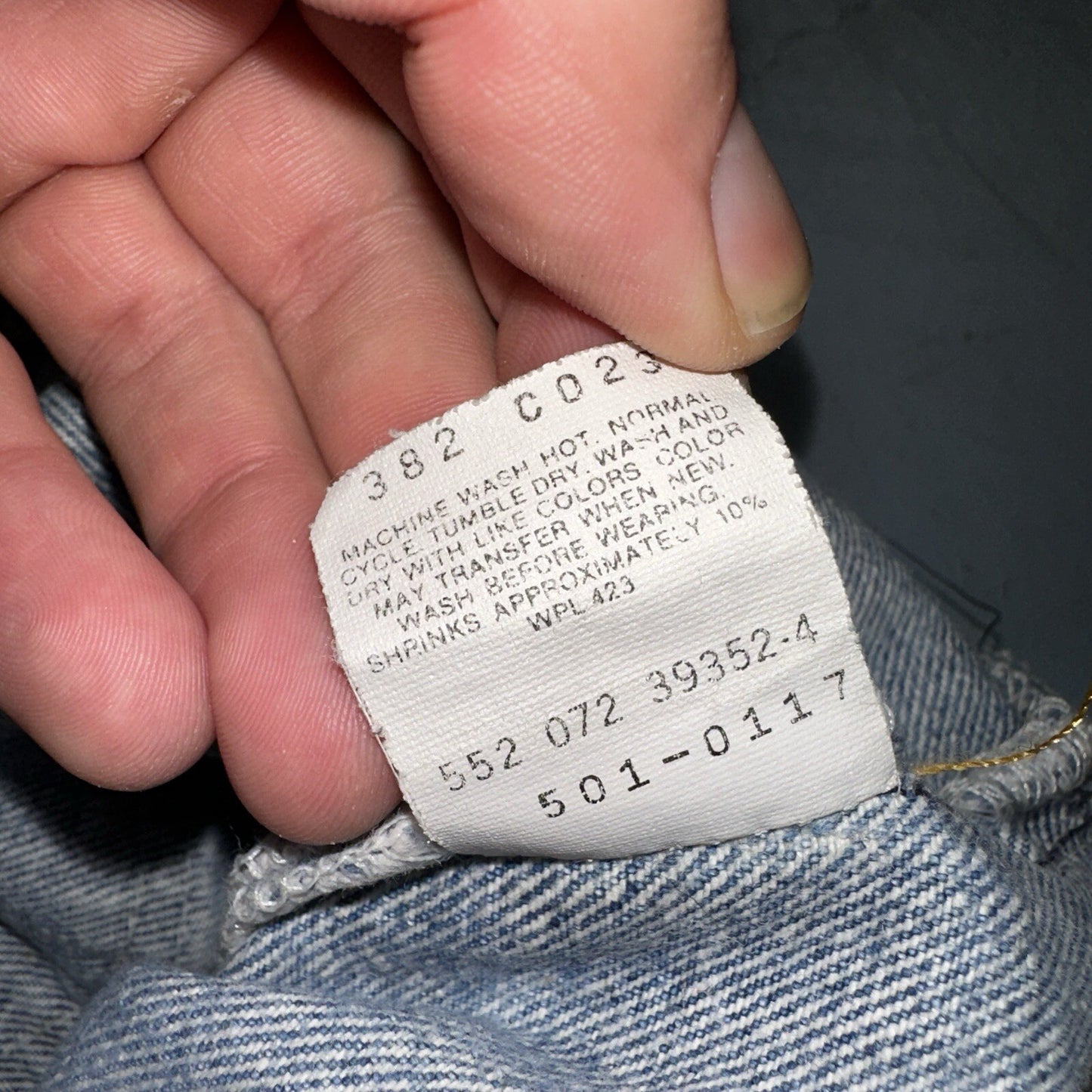 Levis 501 Vintage 90s USA XX Straight Leg Jeans 48x34 Light Wash Act 44x29