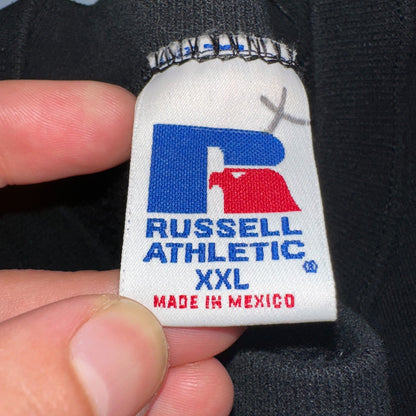 Russell Athletic 2XL Sweatshirt 90s VTG Crewneck Black Basic Blank Essential