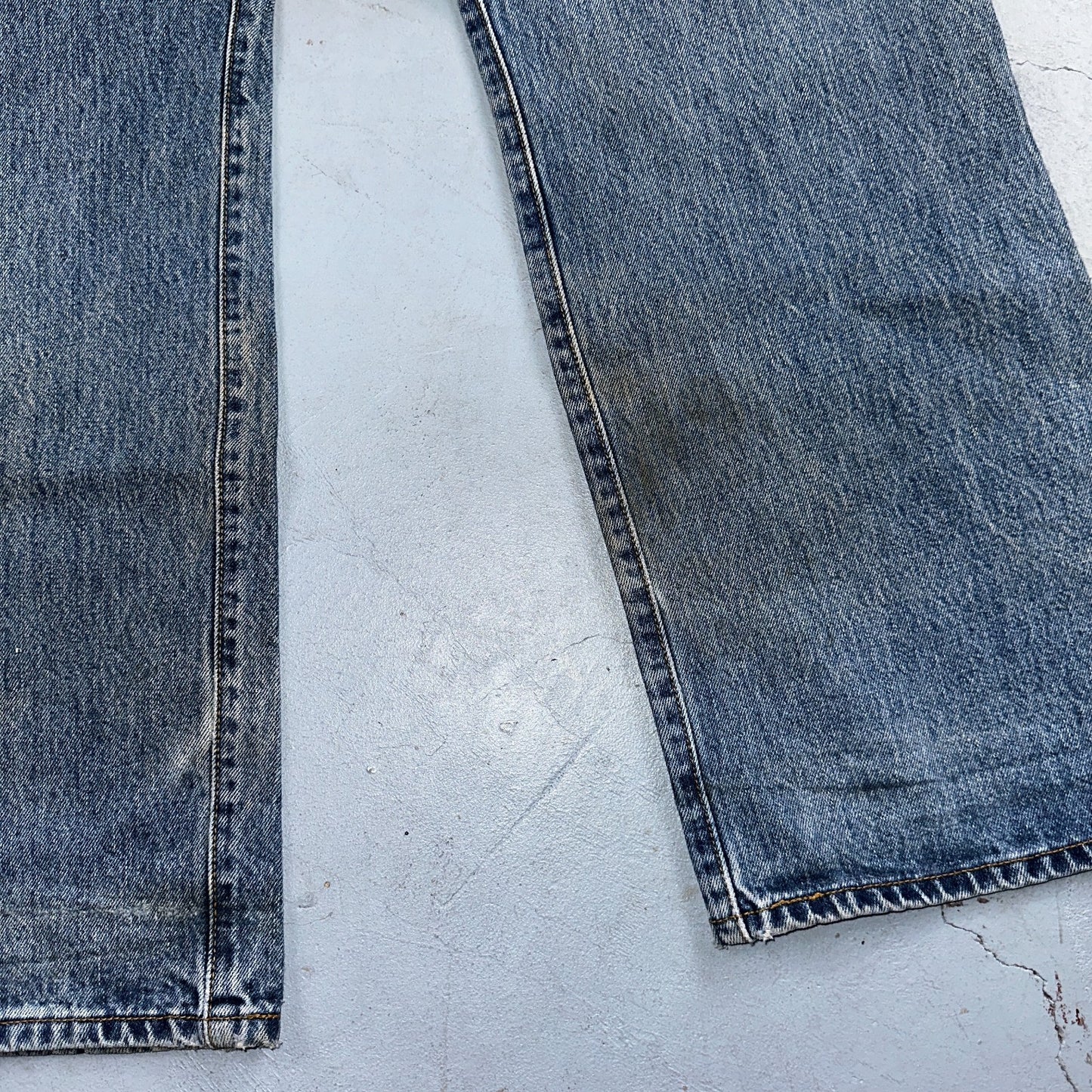 Levis 501 Vintage 90s Mexico Straight Leg Jeans Blue Light Wash 38x30 Act 37x31