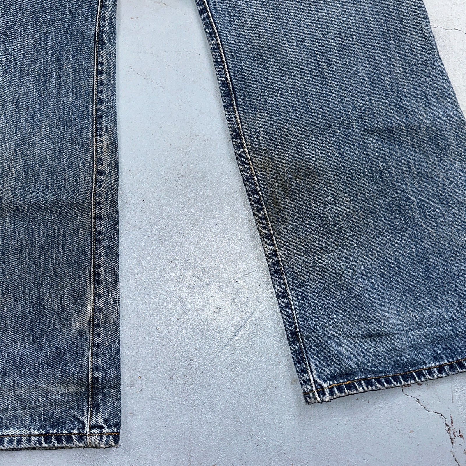 Levis 501 Vintage 90s Mexico Straight Leg Jeans Blue Light Wash 38x30 Act 37x31