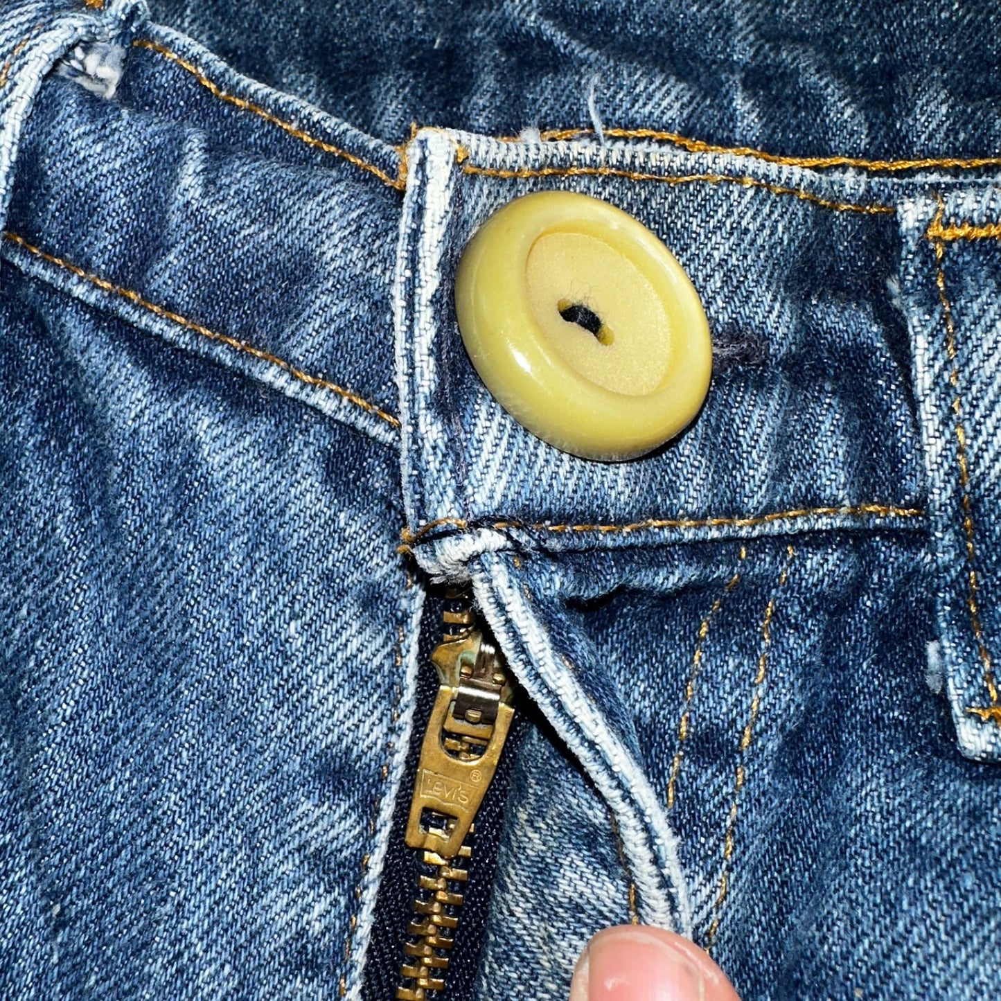 Levis 517 Vintage 80s USA Orange Tab Bootcut Flare Blue Worn Jeans Act 32x25