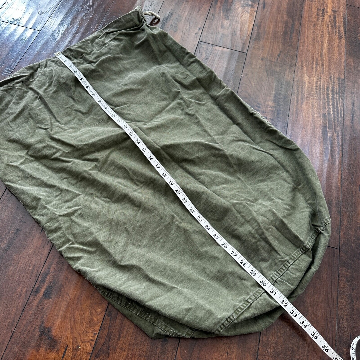 VTG WWII Canvas Garment Laundry Bag HBT Military Denim 1940s 40s 50s Stencil