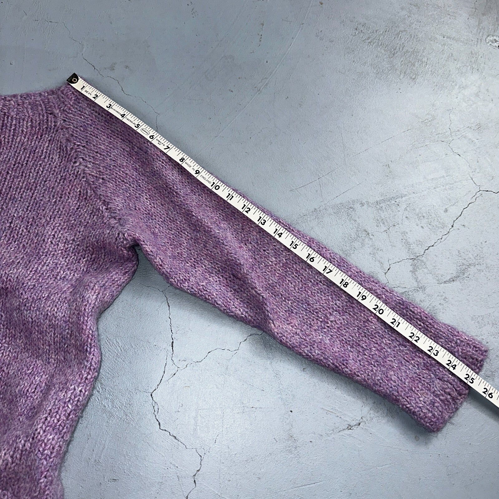 1970s VTG Sweater Cable Knit 70s 80s Purple Cute Warm Grandma Core Pull Over