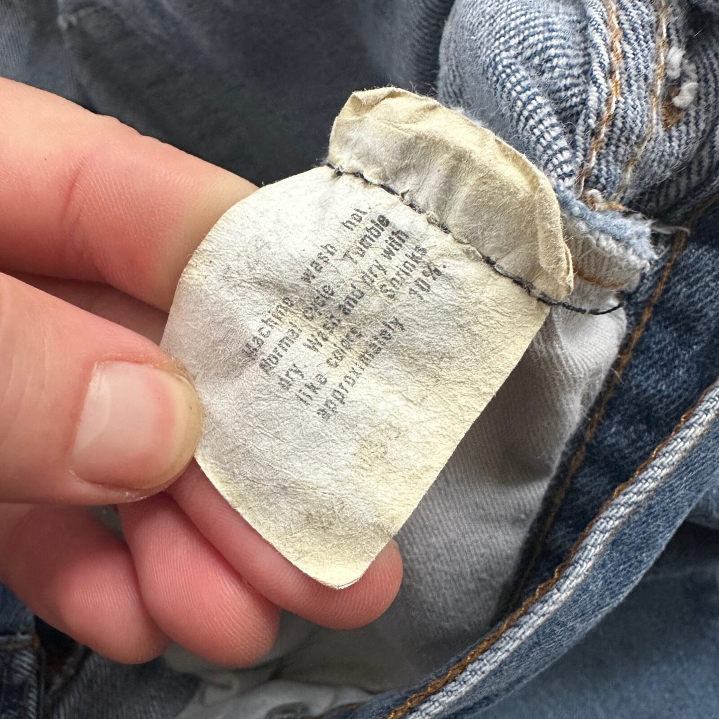 Vintage 80s Levis 501 36x34 USA Blue Jeans 90s Act 34x32 Med Wash