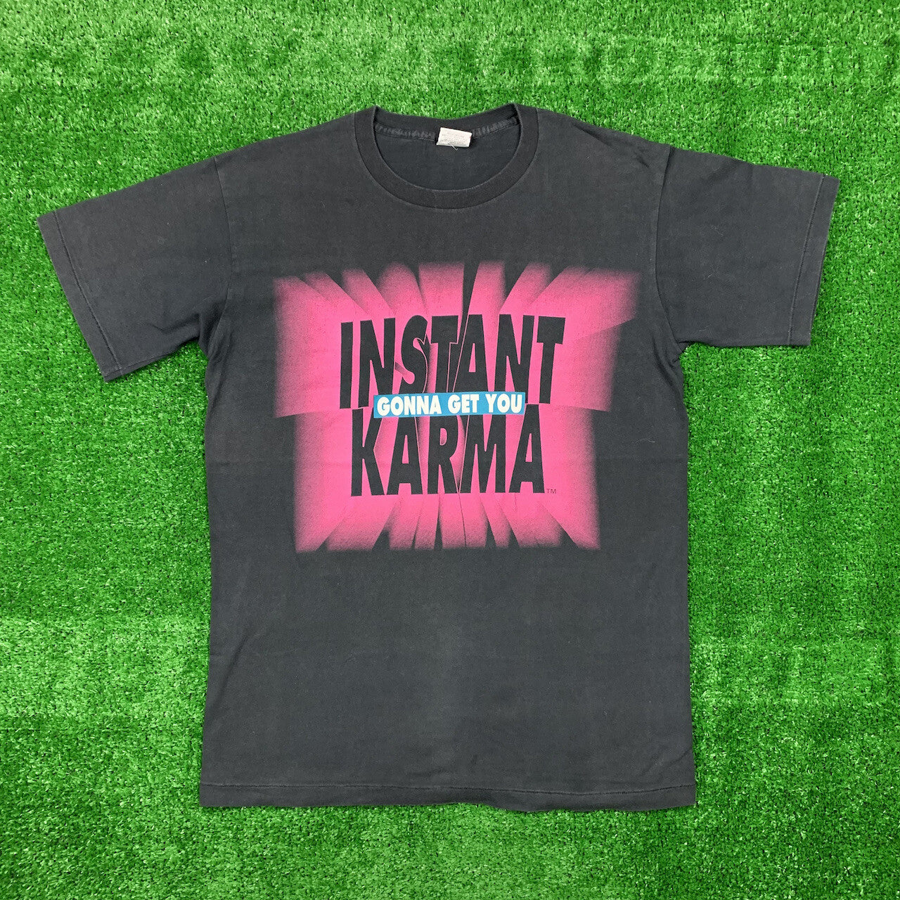 Nike Vintage T Shirt Mens Instant Karma Frank Ocean Lennon Music Rap Pink 90s