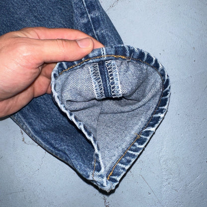 Levis 501 Vintage 90s USA XX Straight Leg Jeans Blue Light Wash 35x34 Act 33x30