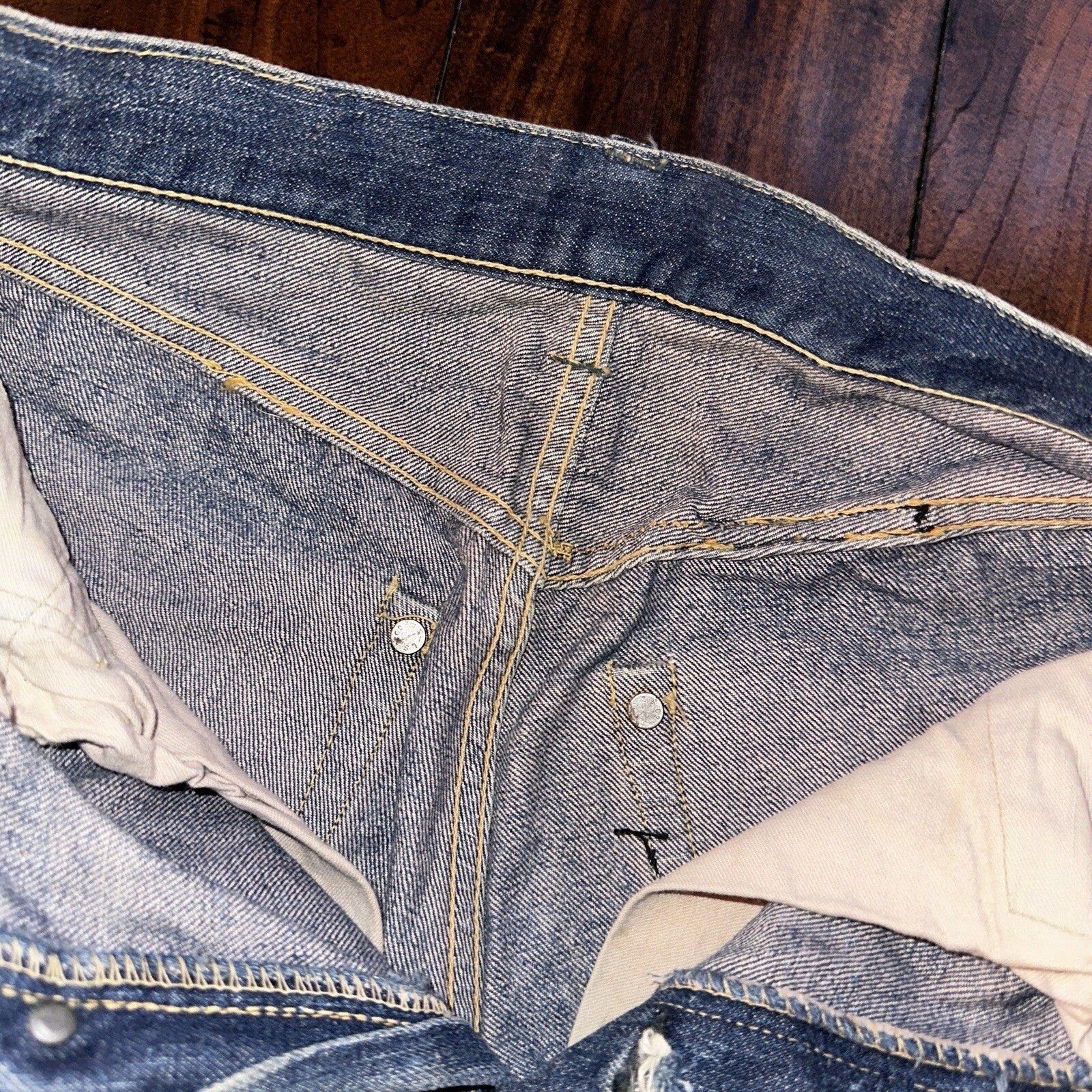 Levis 501 XX Big E True VTG 40s 50s Redline Selvedge Denim Jeans 1940s 25x26