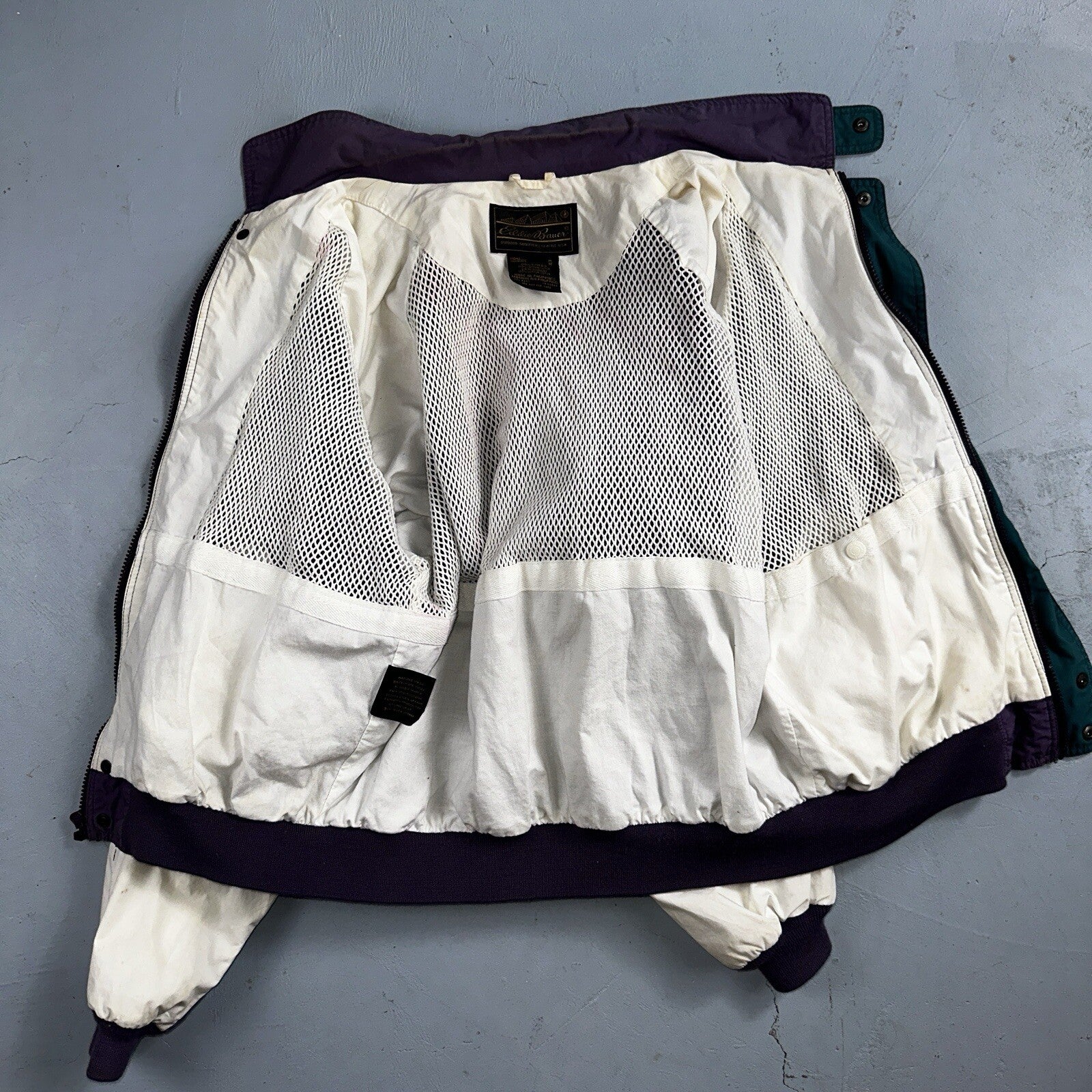 Vintage Eddie Bauer Bomber Jacket Men’s Medium Purple Jacket Wind Breaker