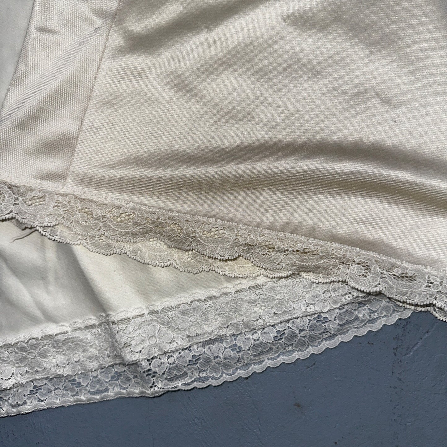 VTG Vanity Fair Lingerie Slip Dress Sleepwear Full Sweep Nightgown Lace Lot 2