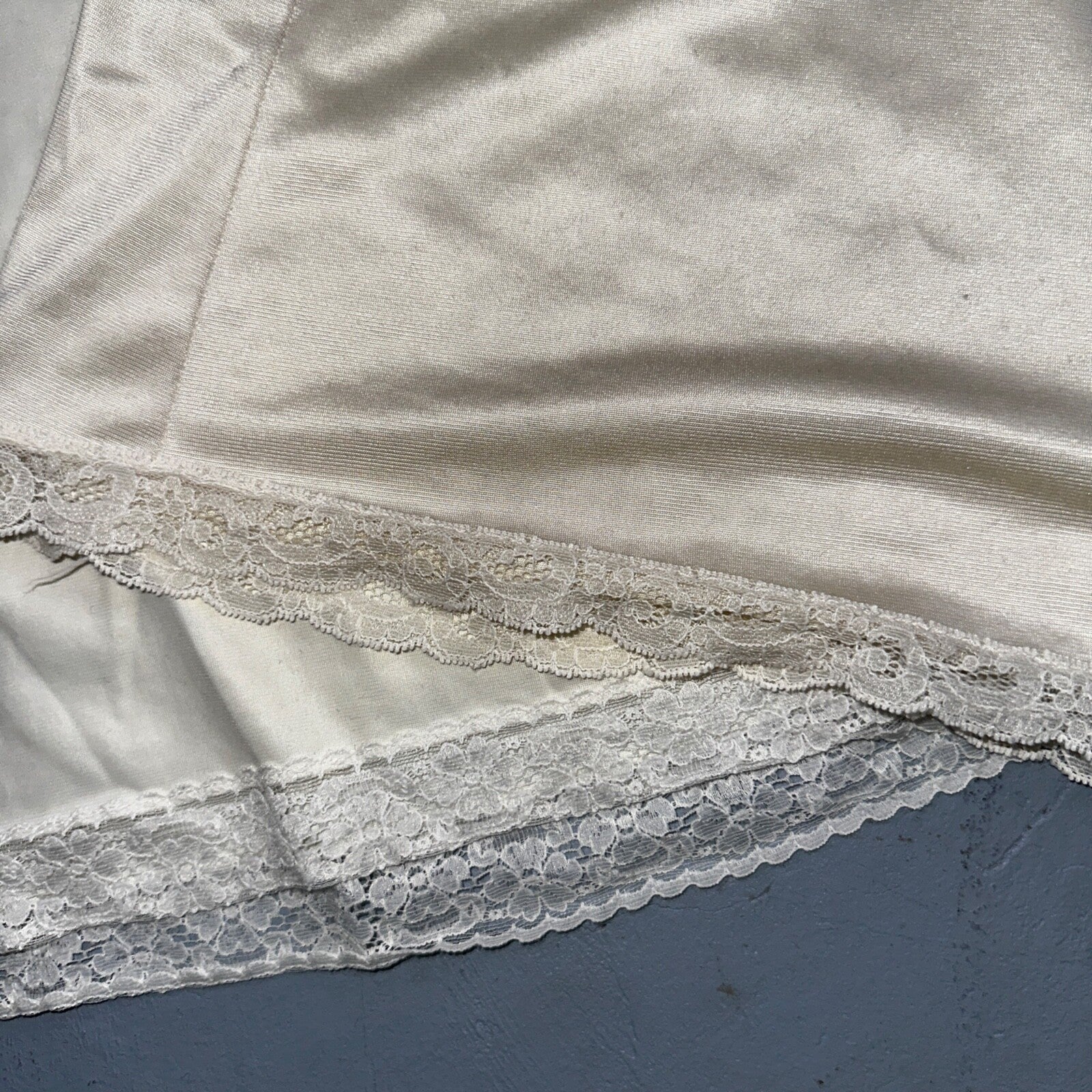 VTG Vanity Fair Lingerie Slip Dress Sleepwear Full Sweep Nightgown Lace Lot 2