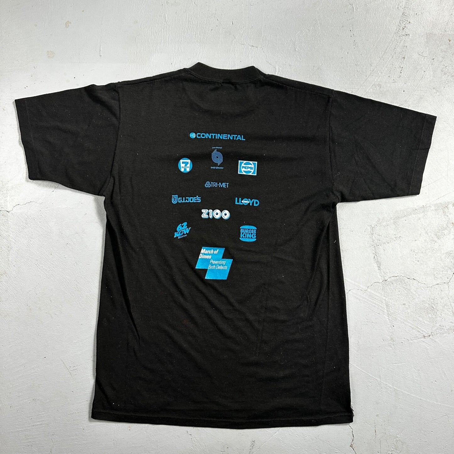 Walk America Star 80s VTG T Shirt Star Pepsi Burger King Promo March Dimes USA