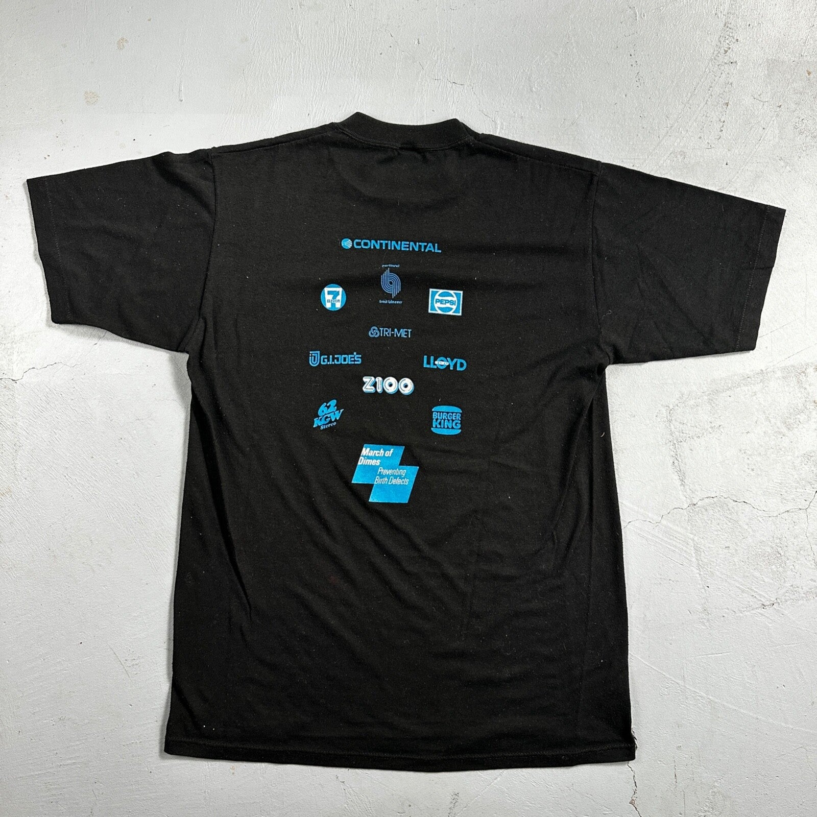 Walk America Star 80s VTG T Shirt Star Pepsi Burger King Promo March Dimes USA