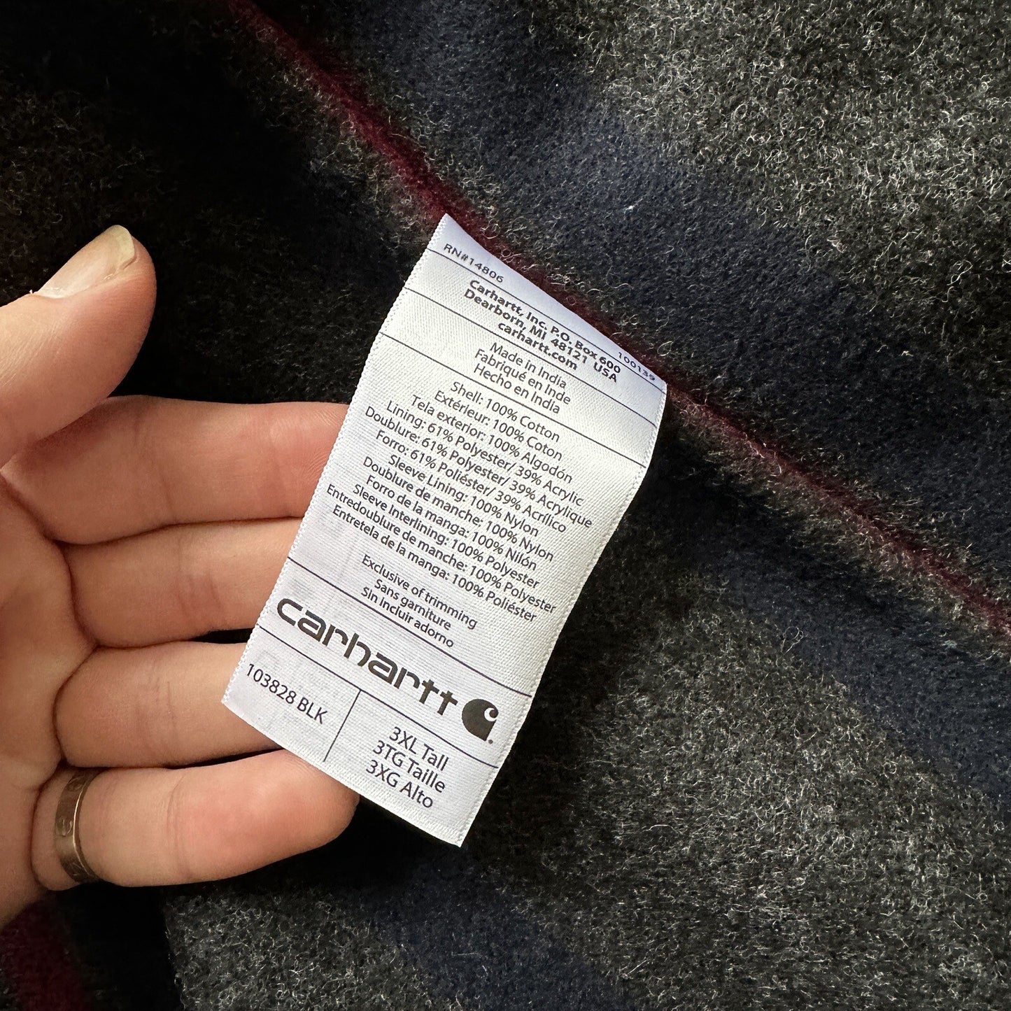 Carhartt Duck Detroit Jacket Men’s Size 3XLT CT103828 Black Hip Hop Rap Work VTG