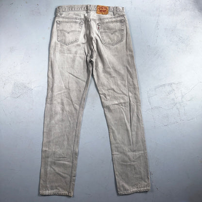 Levis 501 Vintage 90s USA XX Straight Leg Jeans 35x36 Gray Light Wash Act 34x34
